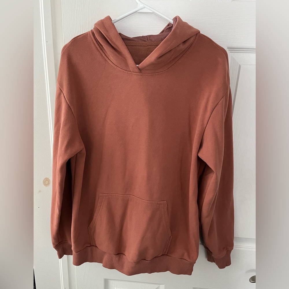 Oversized Rust Hoodie | Cozy Neutral Pullover Sweatshirt